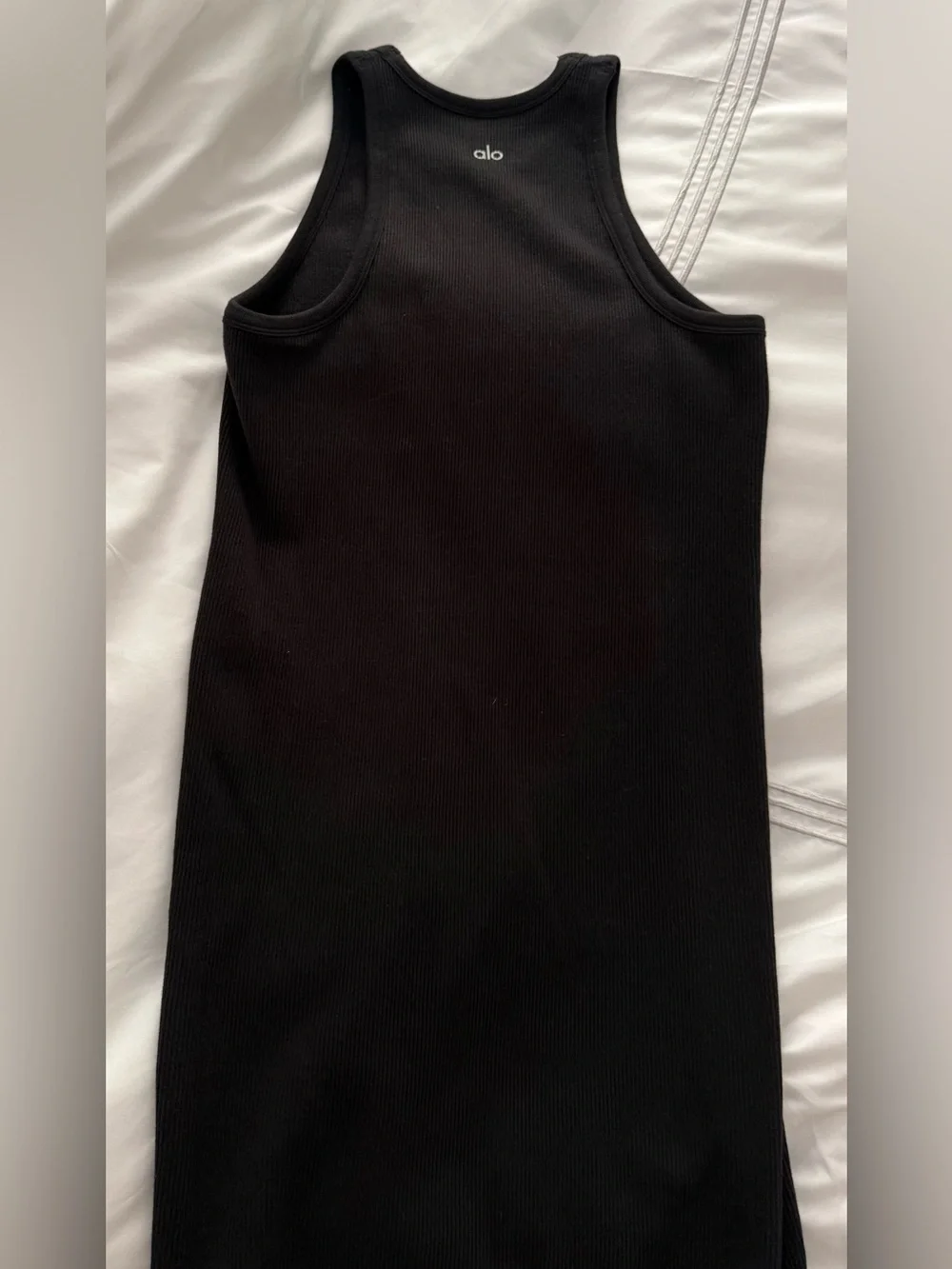 Alo Yoga Goddess Ribbed Go-To Dress Black Size Medium